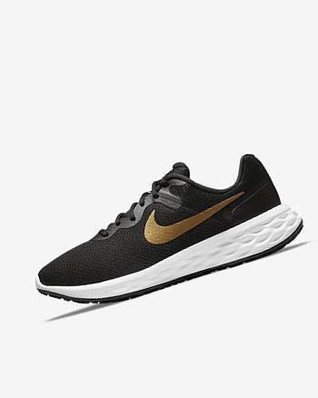 Nike Revolution 6 Next Nature Negros Blancos Metal Dorados | MX 2523